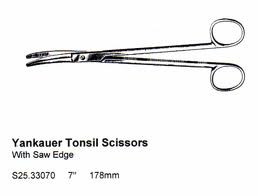 KÉO Y TẾ PHẨU THUẬT Yankauer Tonsil Scissors 13-300 17.5cm